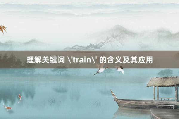 理解关键词 'train' 的含义及其应用